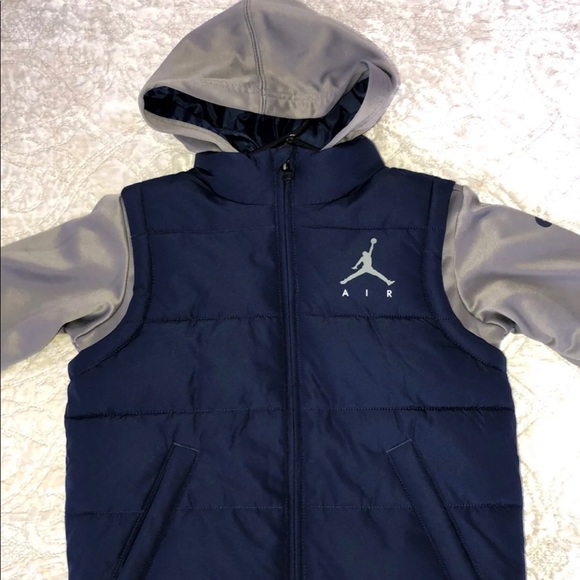 Jordan Jackets \u0026 Coats | Nike Jordan Jumpman Puffer Vest Jacket | Color: Blue/Gray | Size: 5b | Izaiahzmama's Closet